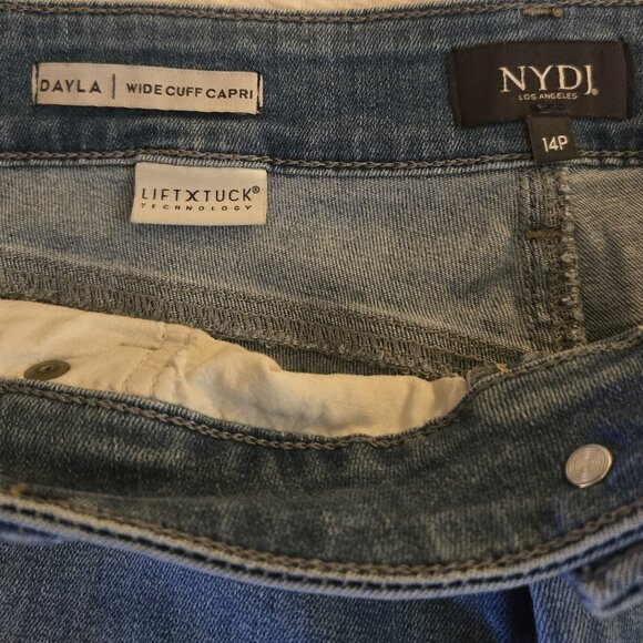 NYDJ WIDE CUFF CAPRI  SZ 14P - Picture 5 of 5